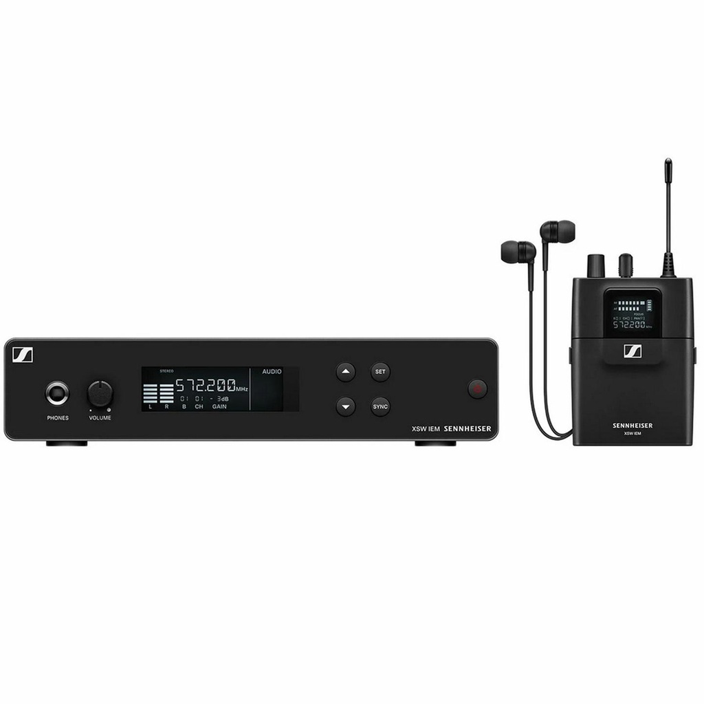 [10288] Sennheiser XSW IEM SET-A (476-500 MHz) Ear Monitor Pro Auricolare IE4, Nero