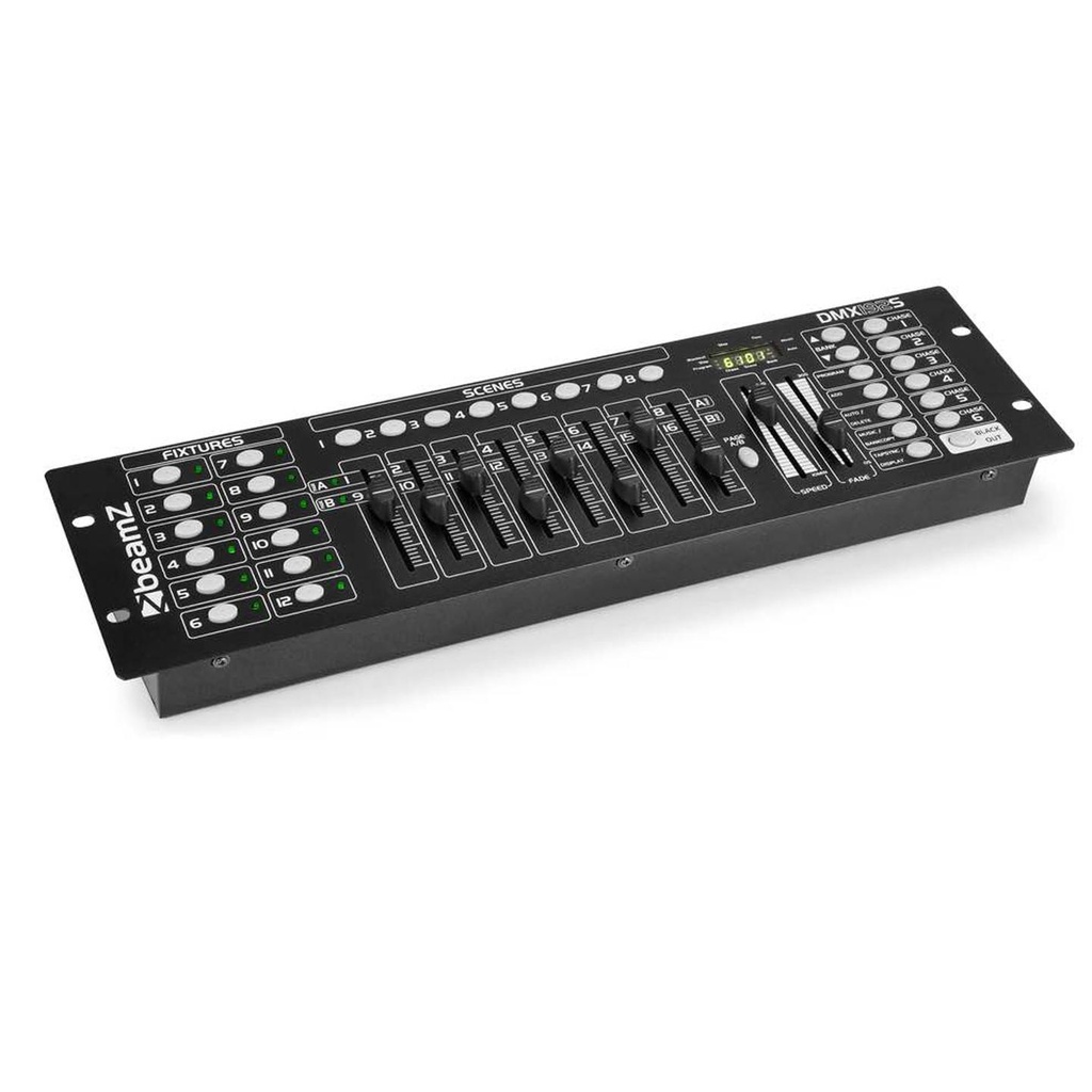 [10201] Beamz DMX192S Controller luci controllo automatico, manuale, midi, audio con mic