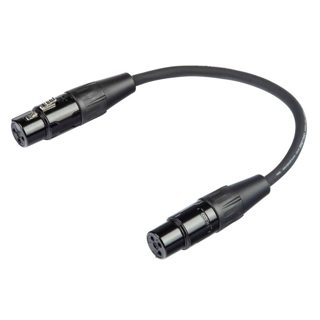 [10134] Proel CHLP340LU015 Cavo audio con Cannon XLR 3F a Cannon XLR 3F, da 0,15mt, Nero