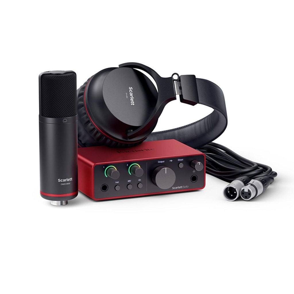 [10119] Focusrite Scarlett Solo Studio 4gen Interfaccia audio USB Microfono, Cuffia Cavo