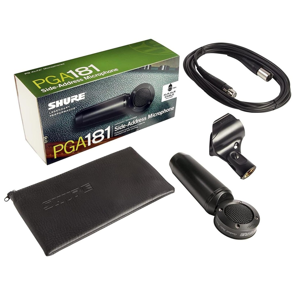 [9636] Shure PGA181 XLR Microfono Condensatore Ripresa Laterale per canto e strumenti