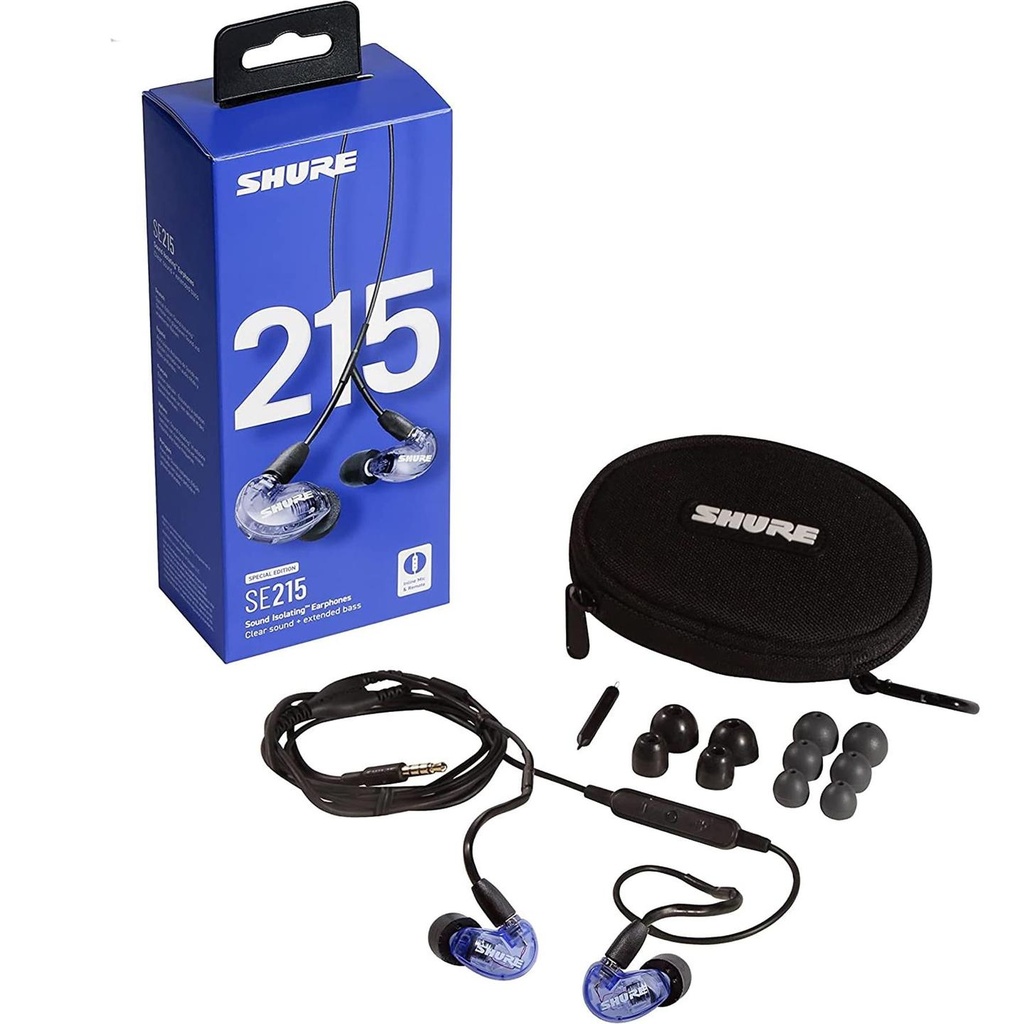 [9607] Shure SE215SPEPL+UNI-EFS Auricolari Dinamici ad Isolamento Acustico, Mic, Viola