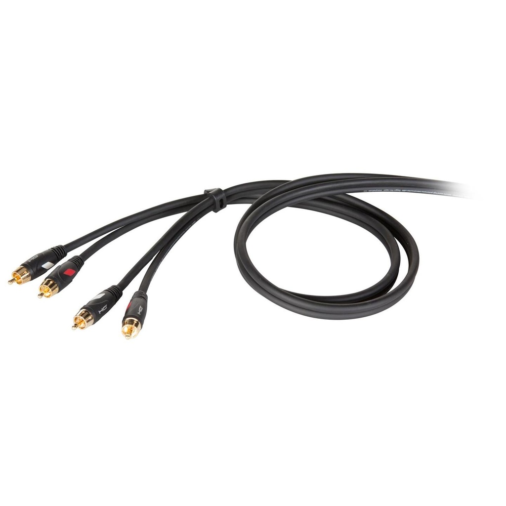 [7326] Proel DHG505LU5 Cavo Professionale Stereo 2 spina RCA a 2 spina RCA 5 metri.