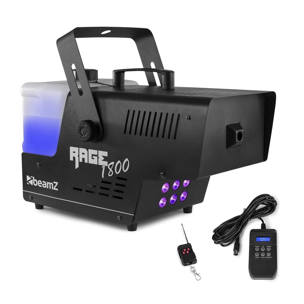 [9748] BeamZ Rage 1800LED Macchina del Fumo con Led 4 in 1 da 1800w con telecomando
