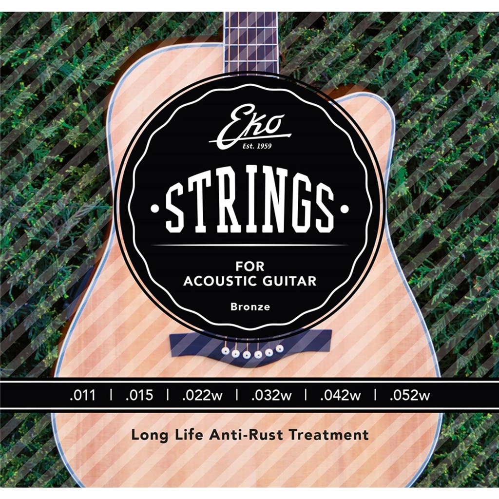 [9542] Eko Corde Bronze per Chitarra acustica tensione .011-.052w