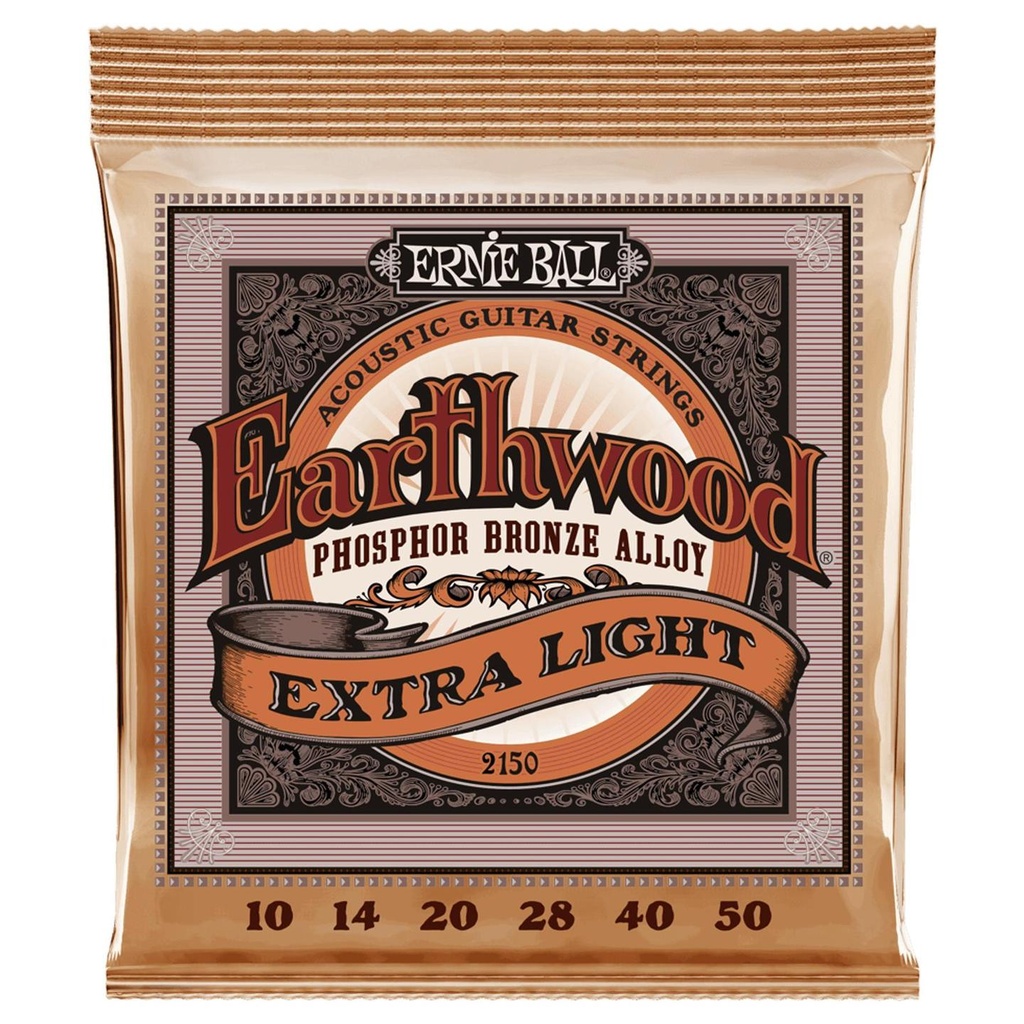 [7250] Ernie Ball 2150 Corde per Chitarra Acustica Earthwood Extra Light Phosphor Bronz