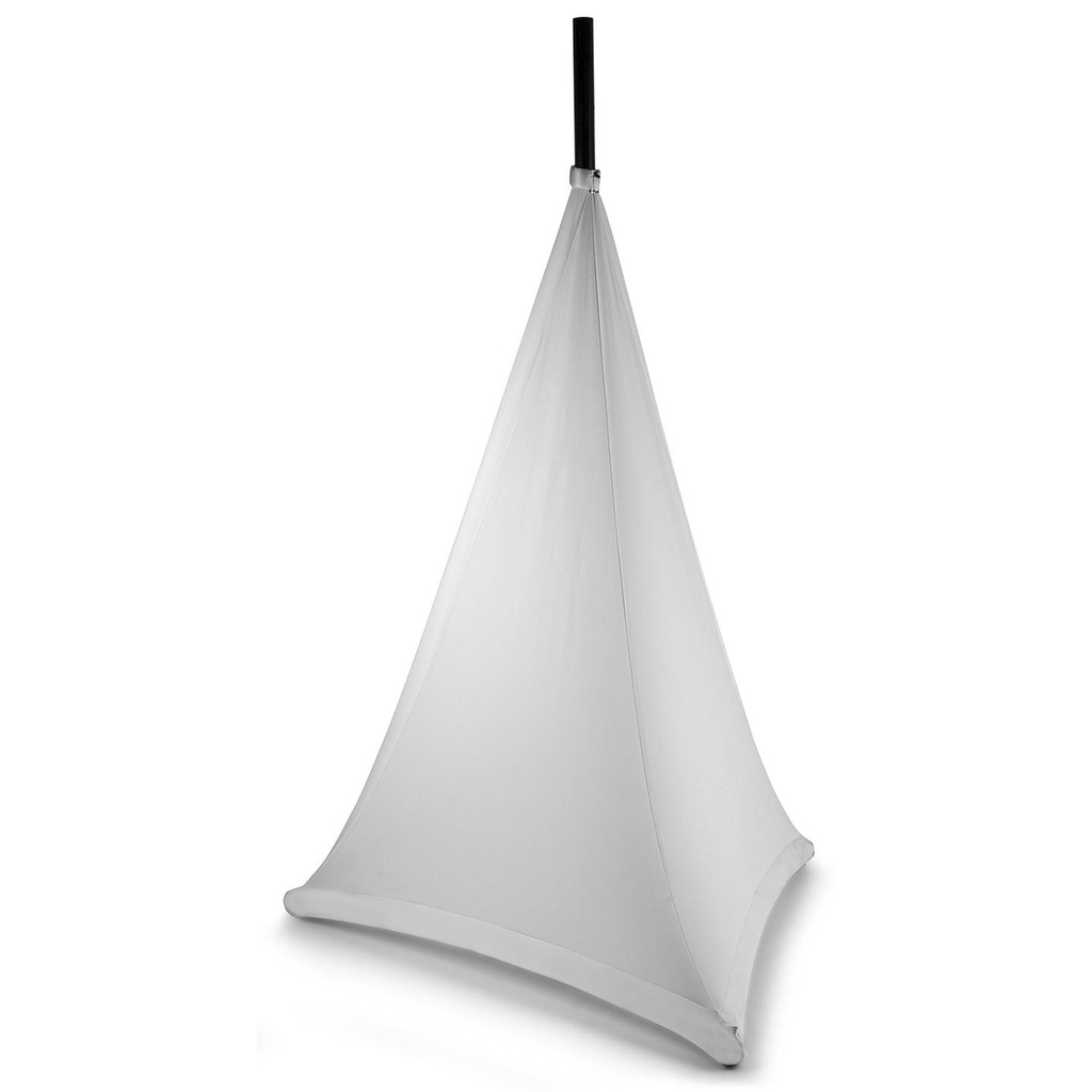 [10053] Vonyx LSS12W Lycra StandSleeve Copertura per stativi per diffusori 1,2m Bianco