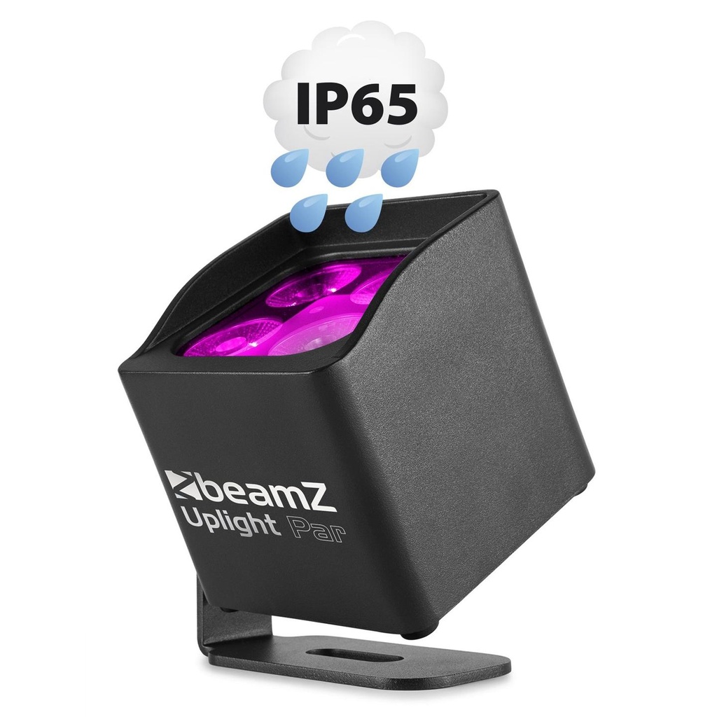 [10042] Beamz BBP44 Uplight IP65 Mini Par 4x4W 4in1 a batteria 4 Led RGBW IP65 con IR