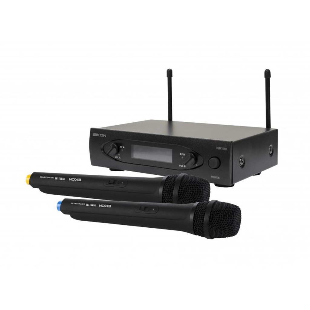 B-STOCK GARANTITO EIKON WM101DMV2 Radiomicrofono UHF 2Mic Palmari Wireless