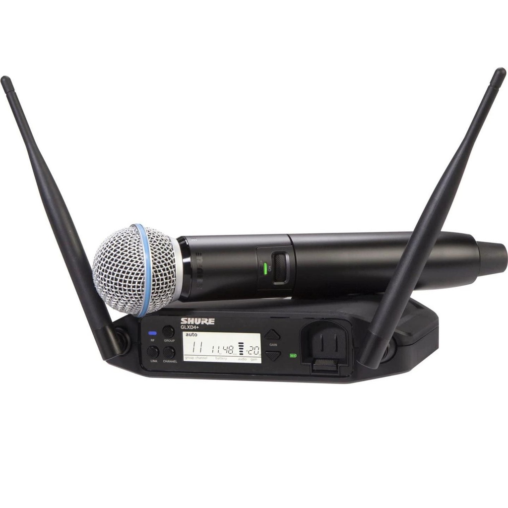[9985] Shure GLXD24+E/B58-Z4 Sistema microfonico wireless dual band mic palmare BETA58