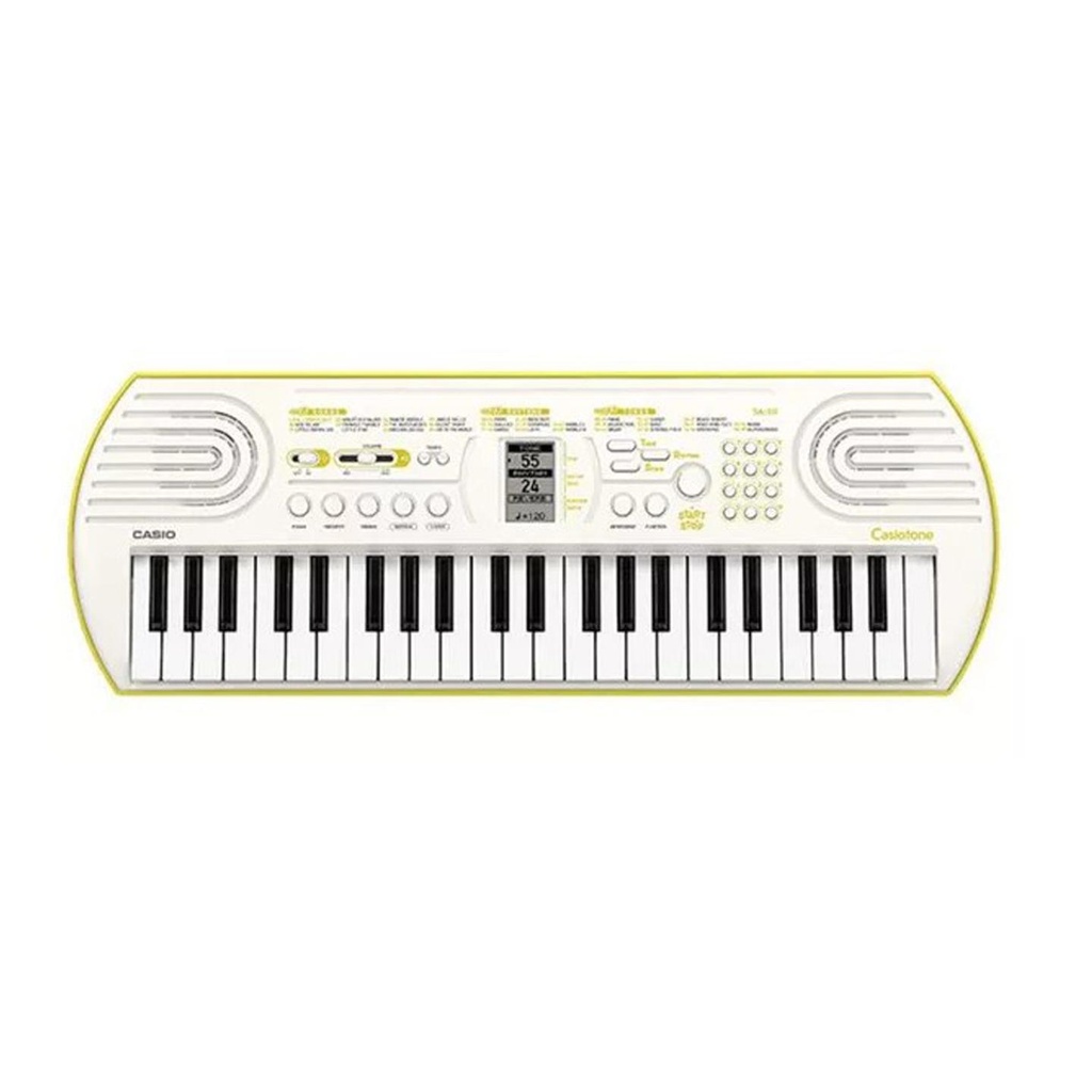 [9850] Casio SA-80 Casiotone Mini Tastiera 44 tasti 32 Note, Bianco/Giallo Limone