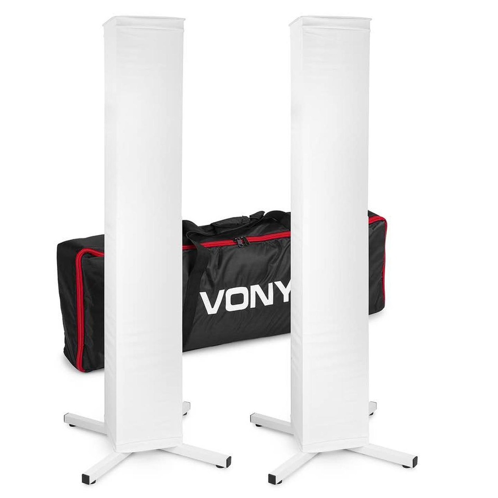 [9769] Vonyx DJP165 DJ Plinth+lycra+bag Coppia supporti podio regolabile x teste mobili