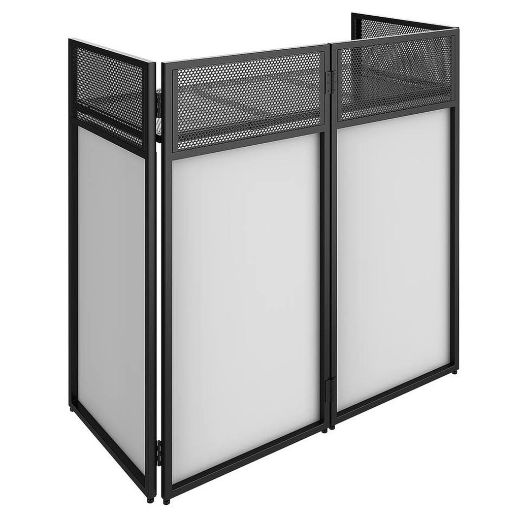 [9768] Vonyx DB4 Pro DJ Booth System 1.1m Lycra Stazione consolle perforata pieghevole