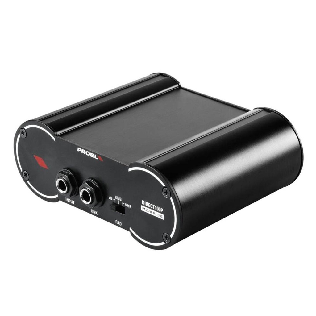 [4096] Proel DIRECT100P Direct Injection Box passiva Trasformatore d'isolamento, Nero