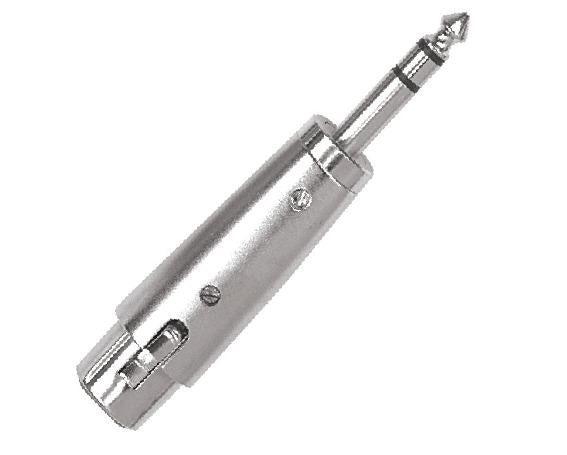 [4842] Proel AT295 Adattatore in metallo XLR 3 poli Femmina a spina jack stereo 6.3 mm