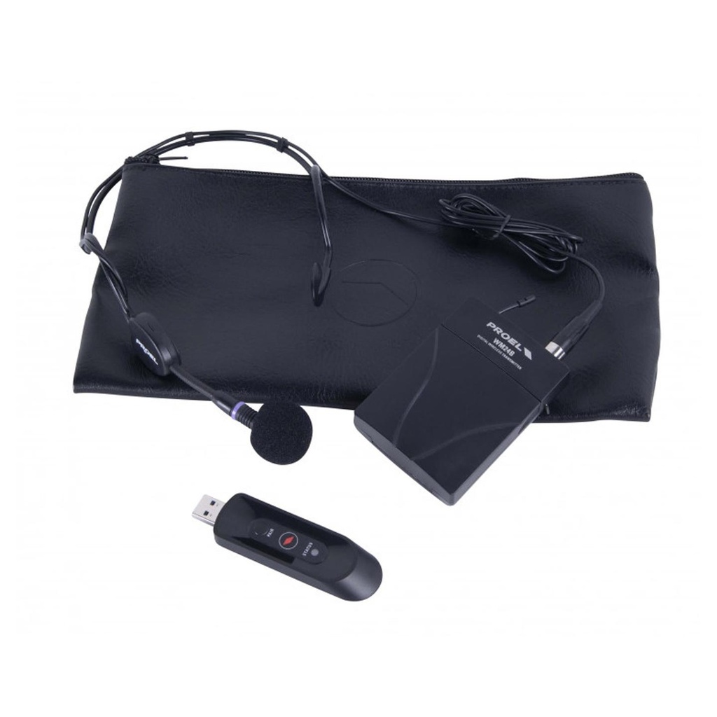 [7645] Proel U24B Microfono Wireless USB Profes. Dinamico Archetto x Voce Canto Karaoke