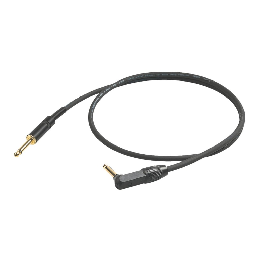 [9524] Proel CHL120LU1 Cavo Jack Mono 6.3 a Jack Mono 6.3 Angolo 1mt