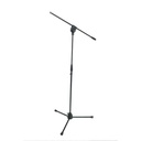 Proel PRO100BK Asta microfonica a giraffa base tripoide alluminio, Nero Opaco