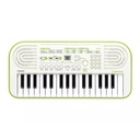 Casio SA-50 Mini Tastiera polifonica a 32 tasti, Bianco fondo in Verde Lime
