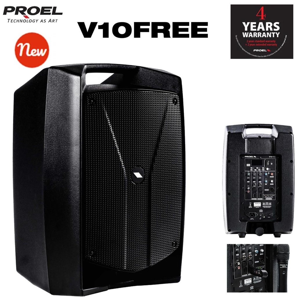 [7640] Proel V10FREE Sistema audio completo alimentato a batteria Cassa Attiva 400w
