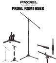 Proel RSM195BK Asta microfonica professionale a giraffa base tripoide Nero Opaco