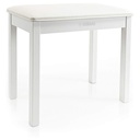 Yamaha B-1WH Panchetta Sgabello x Pianoforte con seduta in similpelle, Bianco