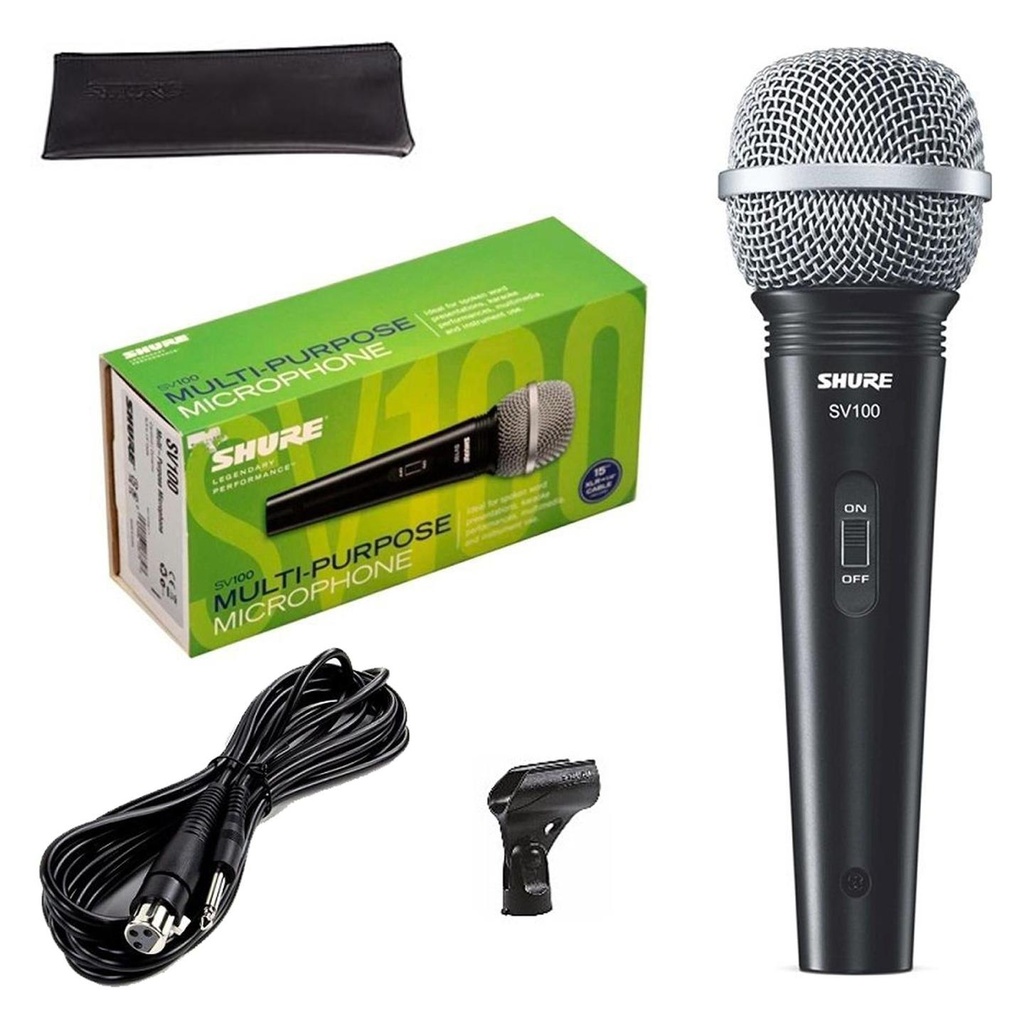 [4403] Shure SV100-A Microfono Unidirezionale Dinamico Cardioide + cavo Cannon XLR 3F