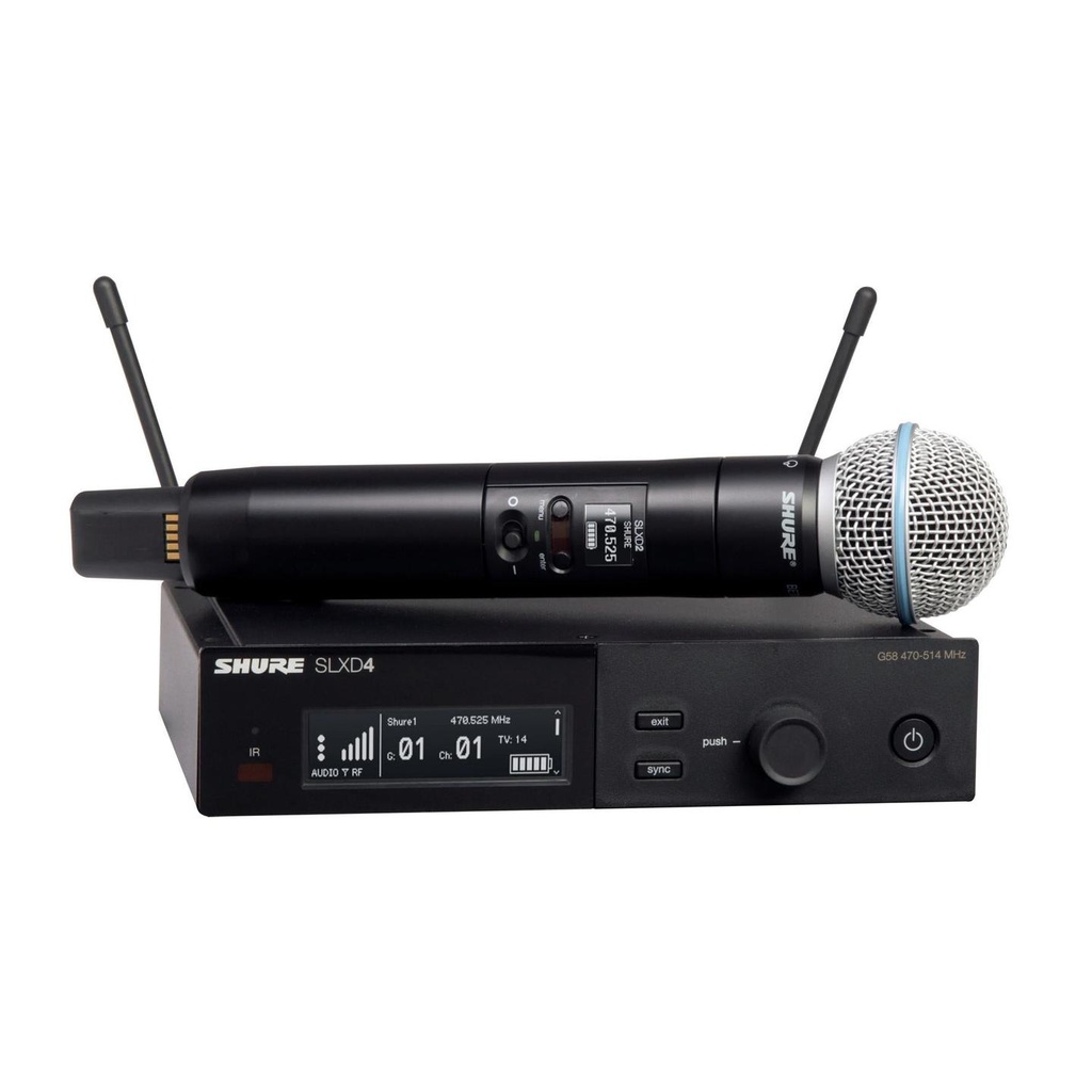 [7958] Shure SLXD24E-B58-J53 Freq 562-606 Microfono professionale Wireless Palmare