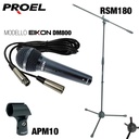 EIKON DM800 + cavo + Asta PROEL RSM180 + Reggimicrofono APM10