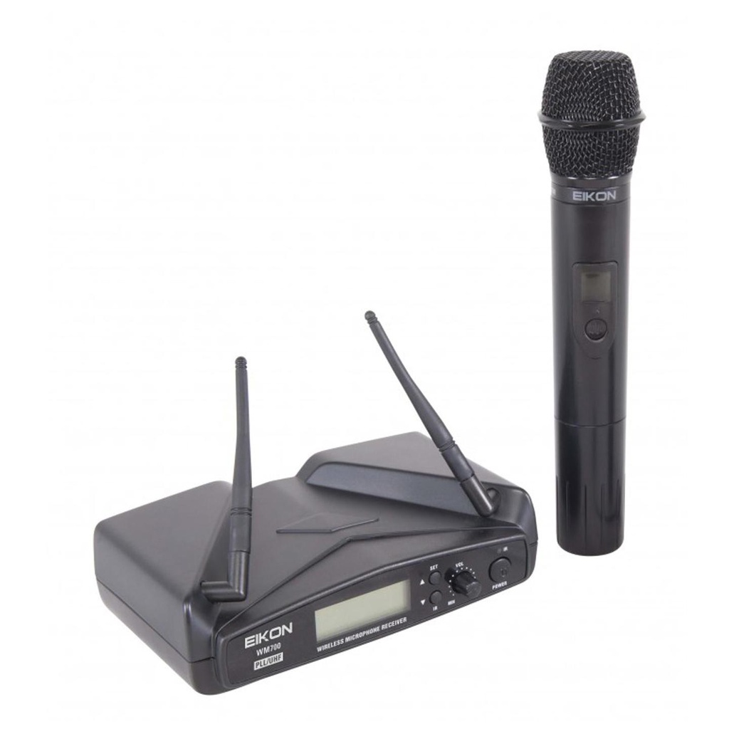 EIKON WM700M Microfono wireless palmare gelato x karaoke canto live, Nero