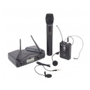 EIKON WM700DKIT Sistema microfonico Wireless Archetto+Palmare+ Pulce, Nero