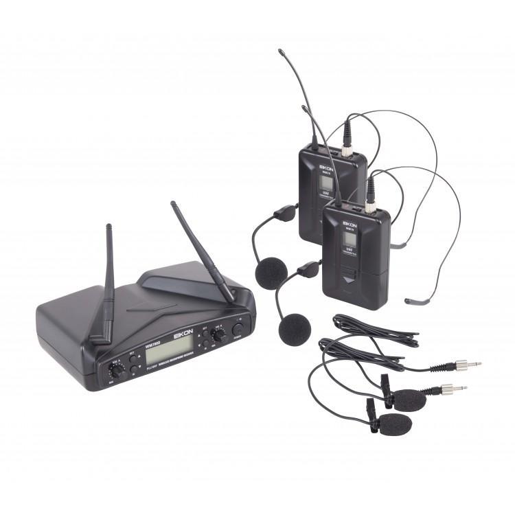 EIKON WM700DH DUAL coppia microfoni wireless archetto x karaoke canto live