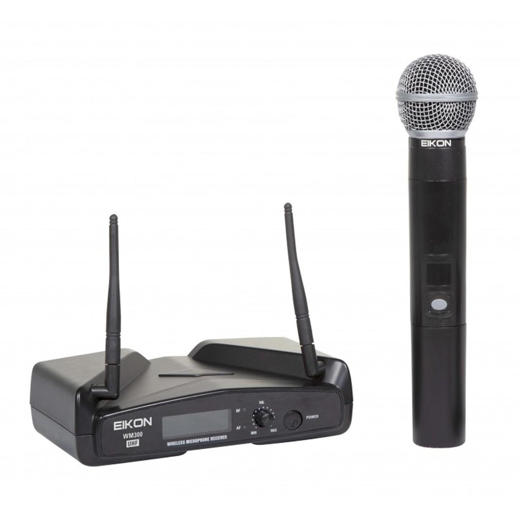 EIKON WM300M radiomicrofono UHF wireless ricevitore + palmare Int. On/Off