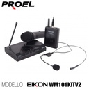EIKON WM101KITV2 Radio Microfono wireless ad Archetto + Palmare, Nero