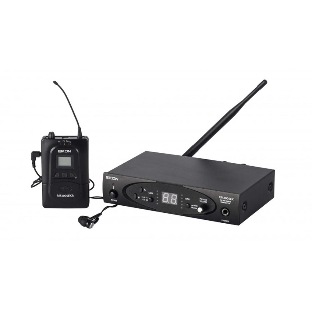EIKON RM3000EK Sistema In-ear Monitor stereo professionale x cantanti Nero