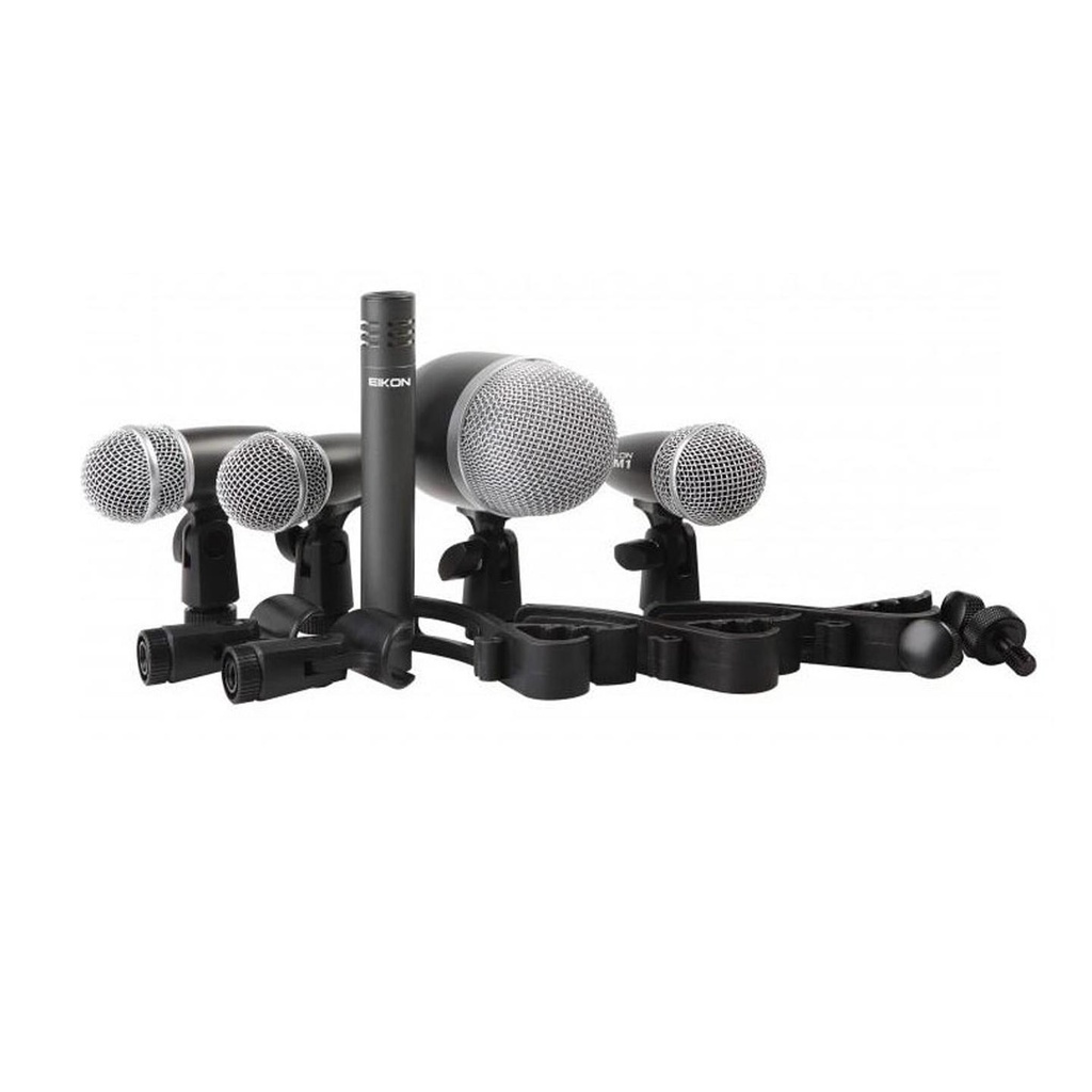 EIKON DMH5XL Kit 5 Microfoni per Batteria completo di supporti e custodia