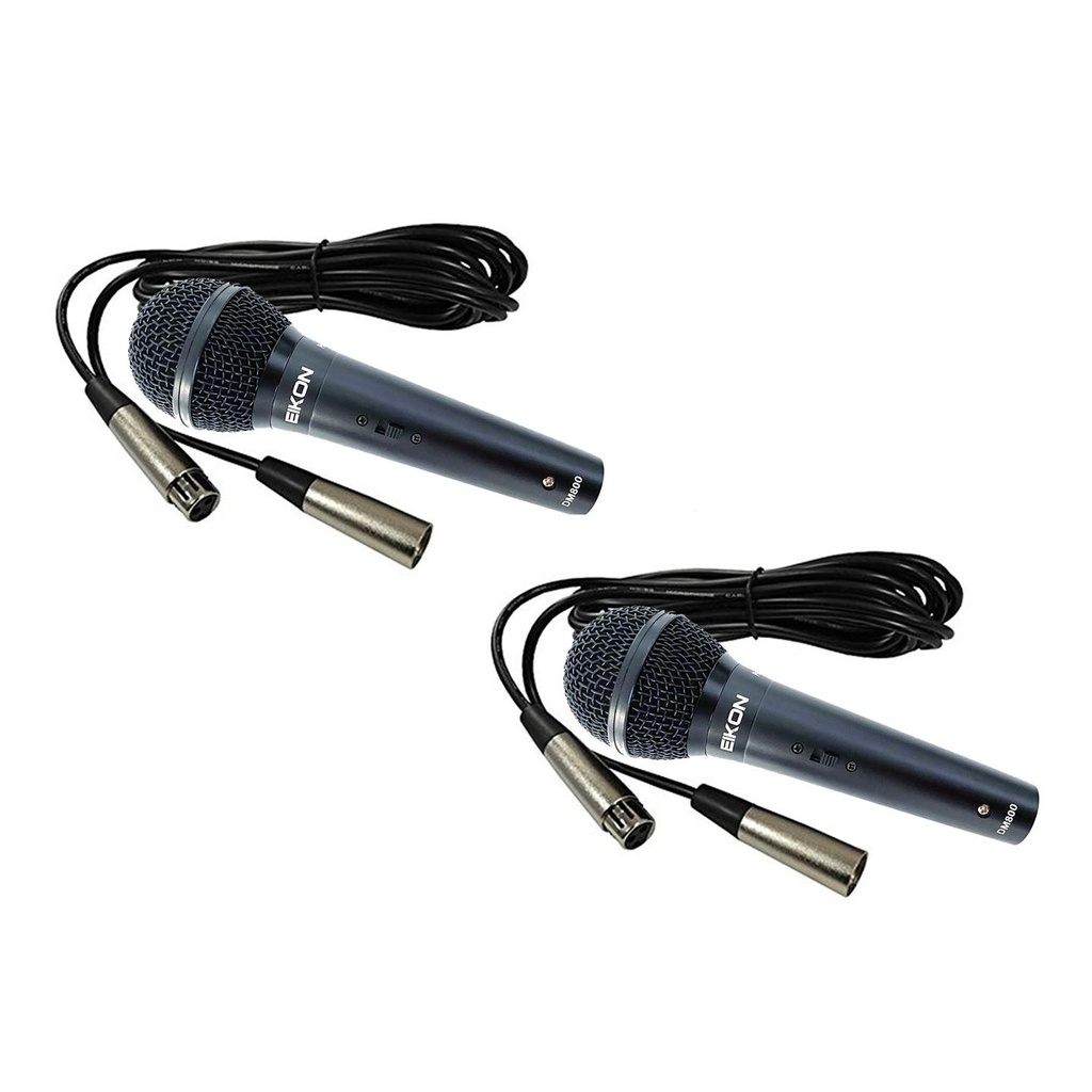 [4773] EIKON DM800 Coppia Microfoni Gelato con switch on/off x live canto karaoke
