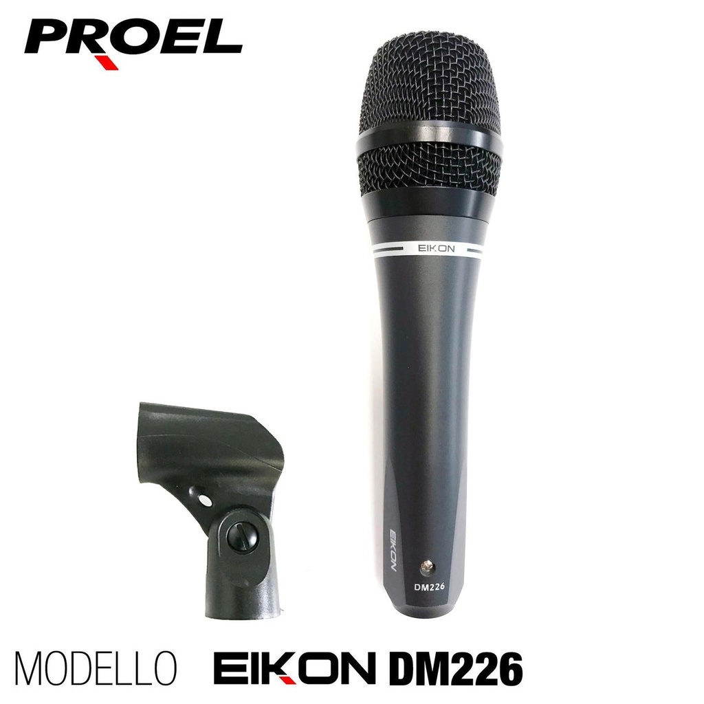 [3846] EIKON DM226 microfono palmare dinamico + custodia per karaoke voce canto