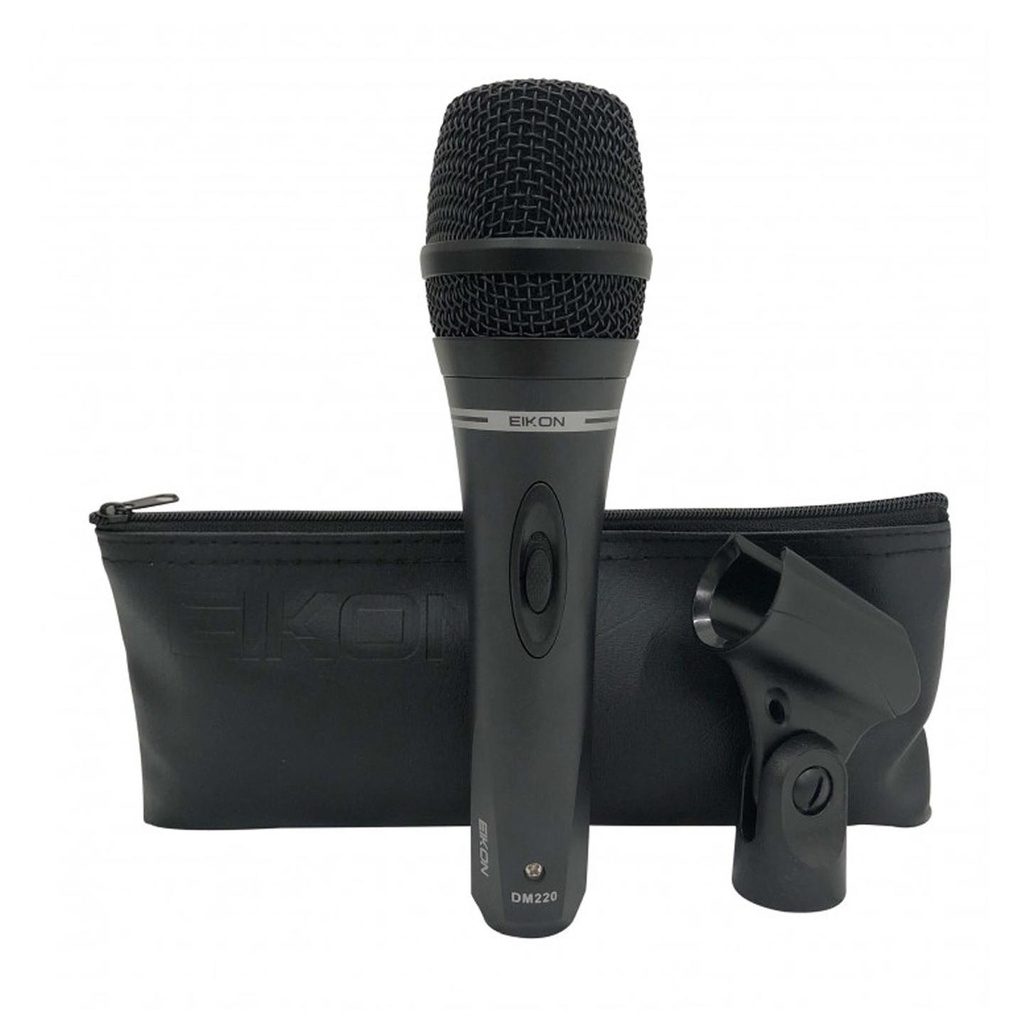 [3940] EIKON DM220 microfono dinamico con interrutt. on/off x canto live karaoke