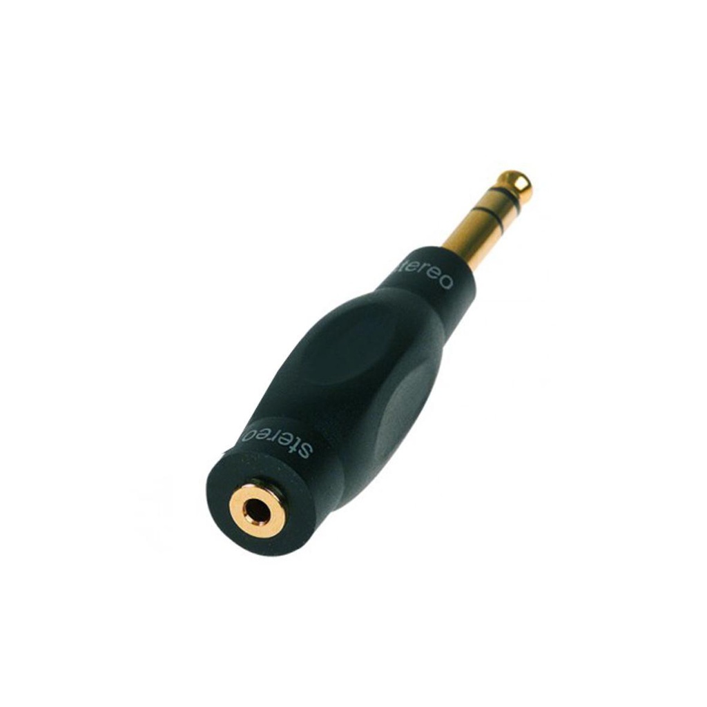 [5659] Proel DHPA165 Adattatore in ABS spina 6,3 mm stereo a presa 3,5 mm stereo, Nero