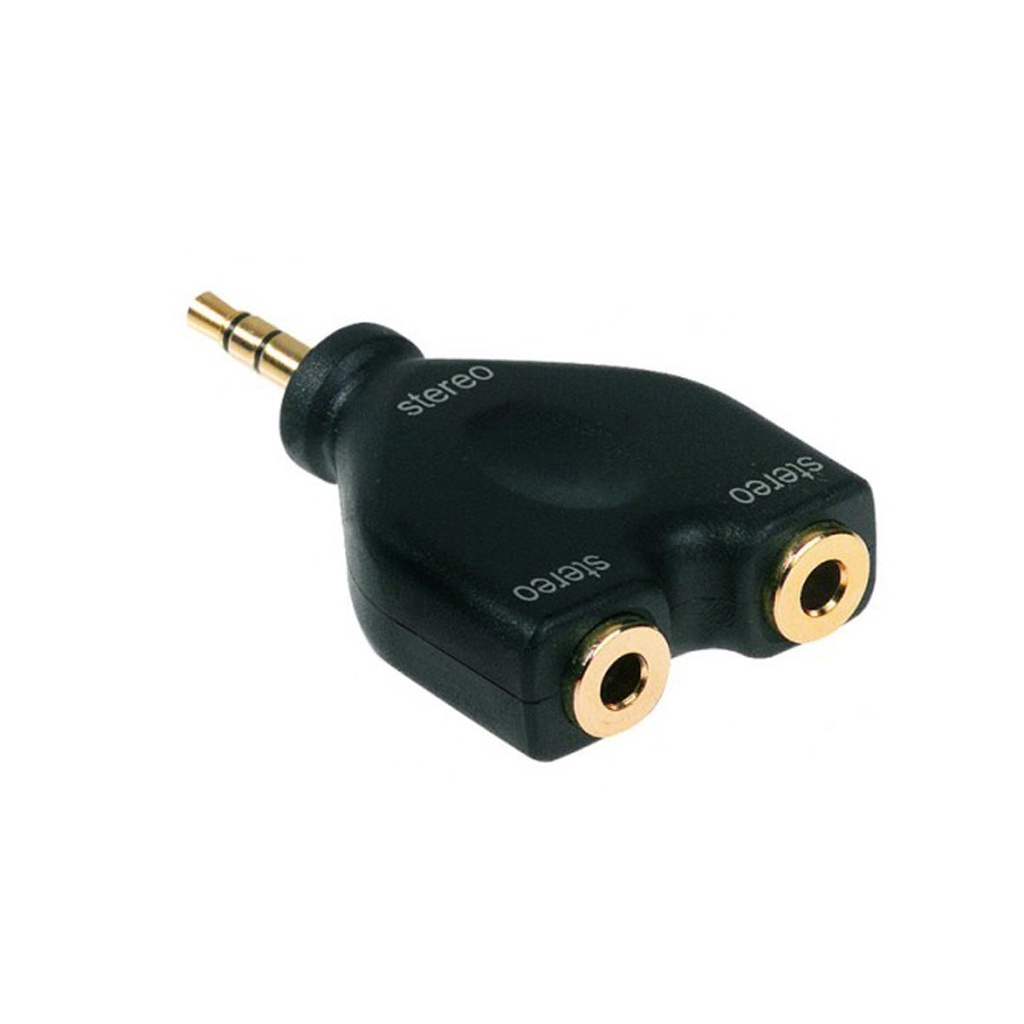[5626] Proel DHPA140 Adattatore in ABS Jack 3.5 mm stereo a 2 x presa 3.5 mm stereo