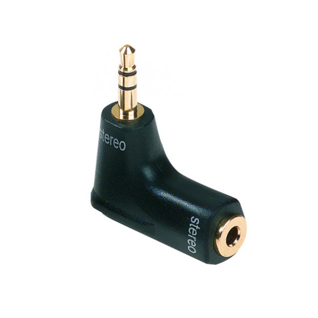 [5625] Proel DHPA122A Adattatore ABS ad angolo Jack 3.5 mm stereo a presa 3.5 mm stereo