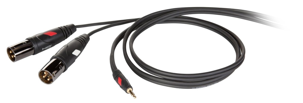 [5081] Proel DHG595LU18 Cavo prof. STEREO con jack 3.5 mm stereo a 2x XLR 3P M. 1,8 mt