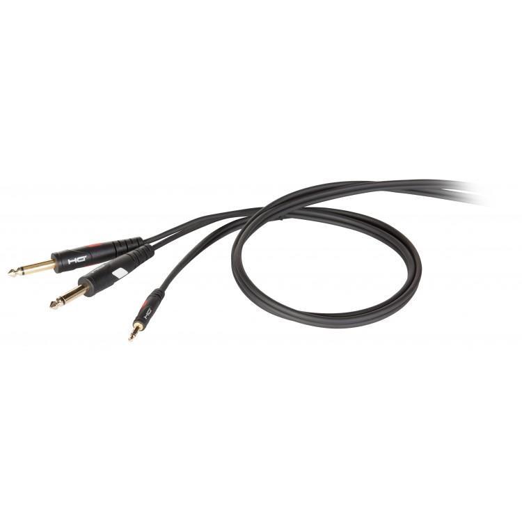 [7324] Proel DHG545LU5 Cavo professionale jack 3.5 Stereo a 2 x jack 6.3 Mono 5 mt