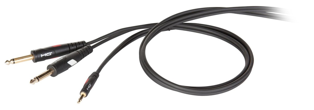 [4708] Proel DHG545LU18 Cavo audio jack 3.5 mm stereo a 2 x jack 6.3 mm mono, 1,8 mt.
