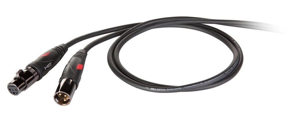 [4686] Proel DHG240LU10 Cavo bilanciato Die Hard Gold da 10 mt. Cannon Xlr M a F
