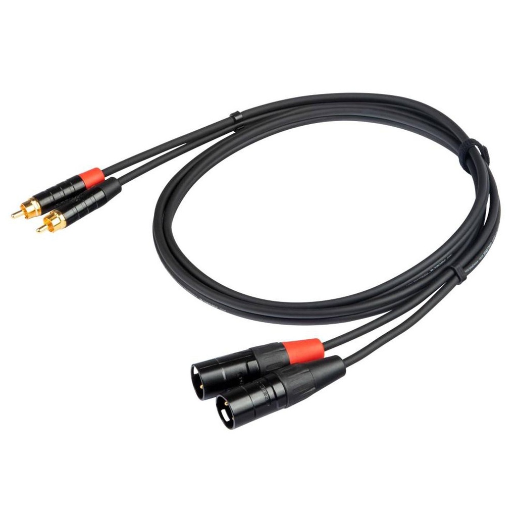 [5015] Proel CHLP330LU15 cavo STEREO connessioni 2x RCA a 2x Cannon XLR3P Maschio 1.5mt