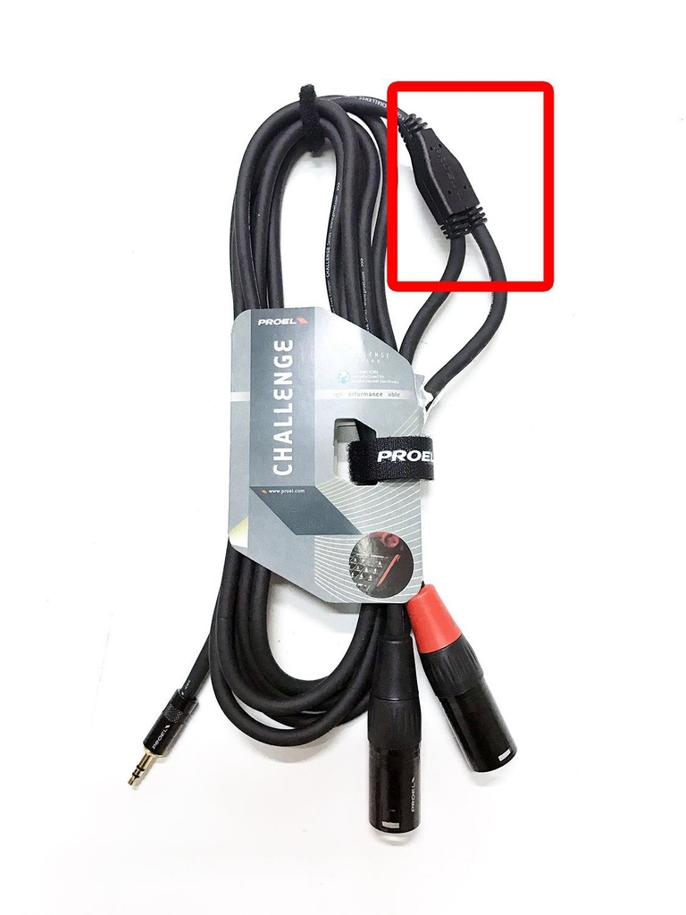 [4206] Proel CHLP320LU15 Cavo audio nodo a Y jack 3.5 Stereo a Cannon XLR 3P M 1,5mt