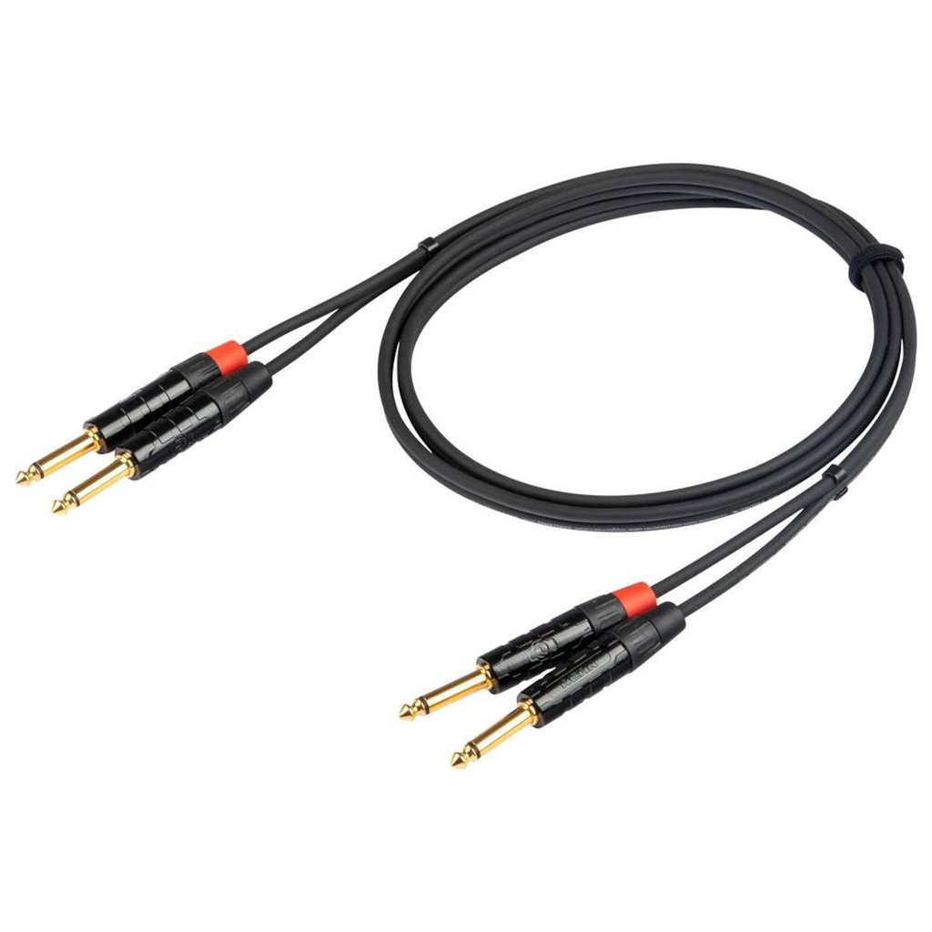 [5758] Proel CHLP315LU5 Cavo audio STEREO 2 x jack Mono 6.3mm a 2 x jack Mono 6.3mm 5mt