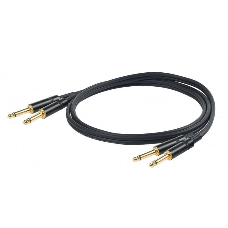 [4629] Proel CHLP315LU15 Cavo 2 x jack Mono 6.3 mm a 2 x jack Mono 6.3 mm 1,5mt